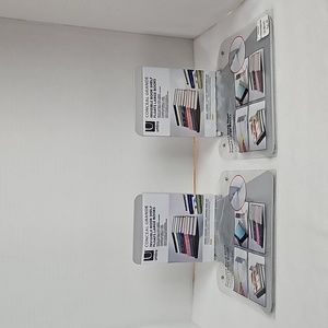 The Container Store NWT Silver Conceal Grande Invisible Large Books Shelf Set 2